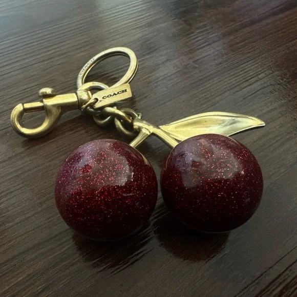 Authentic Coach Red Cherry Key & Card Holder - Picture 3 of 4